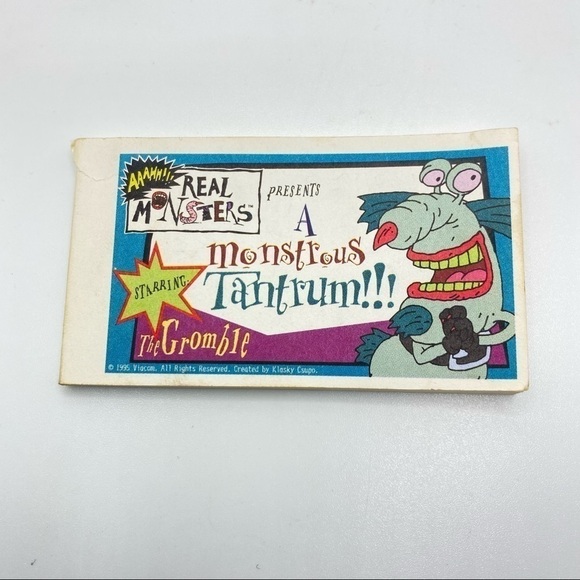 NICKELODEON Real Monsters Oblina 6" Plush & 2 Real Monster Flip Books Vintage - Picture 7 of 9